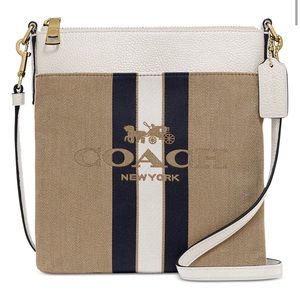 Coach Horse And Carriage Jacquard Kitt Crossbody